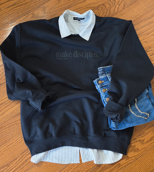 Make Disciples | Sweatshirt - Black on Black