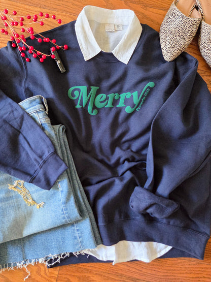 Merry | Sweatshirt - Navy
