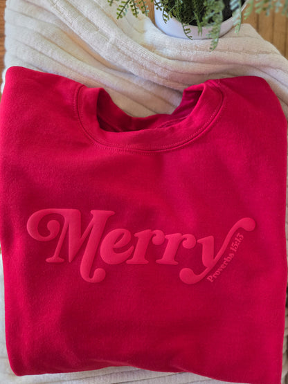 Merry | Sweatshirt - Red