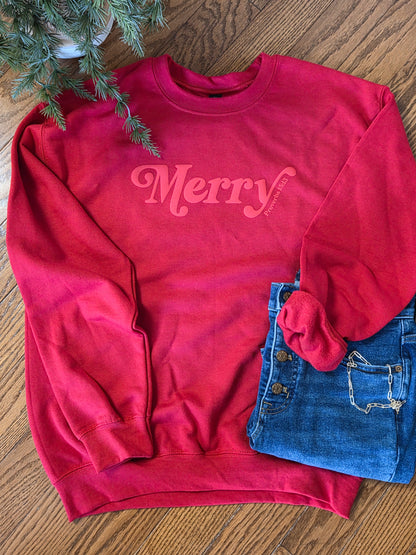 Merry | Sweatshirt - Red